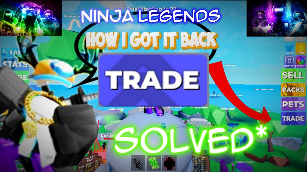 My Trade Button Is Finally Back!  {Ninja Legends}