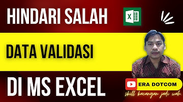 DATA VALIDATION Hindari Salah Ketik Data Excel
