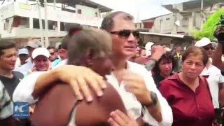 Ecuadorean President Visits Quake-Struck Region, International Aid Rushing In