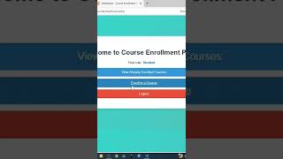 PHP Course Enrollment System in Action! #shorts, #shortsviral