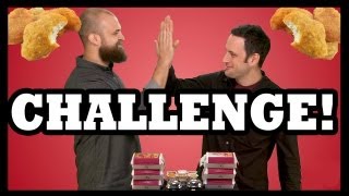 120 Chicken McNugget Team Challenge!! - Food Feeder