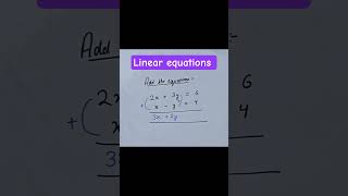 Easy solution for linear equations #maths #linearequations #mathematics #shorts #algebra #tricks