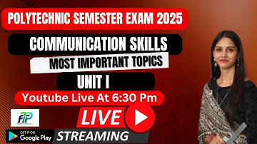 Polytechnic 1st Semester | Communication Skills Unit-1 | Sentence and Its Types | Chapter-1 Lec-1