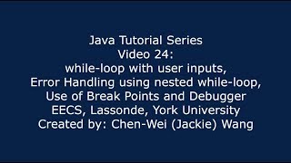 Famous EECS1021 Java Tutorial 24 Profile