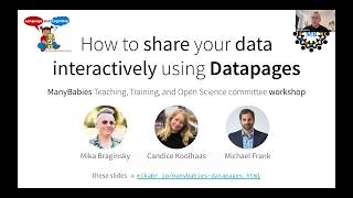 Datapages workshop