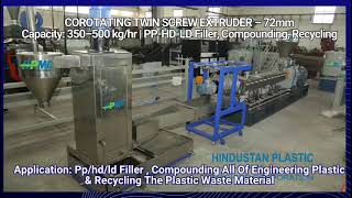 Co-rotating Twin Screw Extruder/Machine for FILLER/MASTERBATCH/COMPOUNDING/RECYCLING #machine 