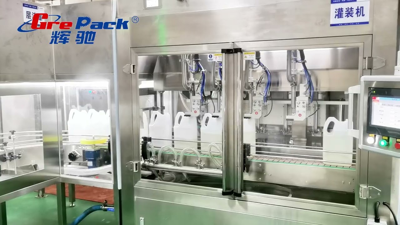 Automatic 4 nozzle servo tracking type filling machine for syrup bottle
