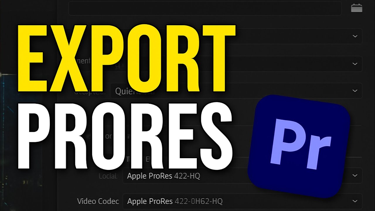 How to Export ProRes in Premiere Pro (Beginner Friendly) - YouTube