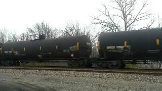 4K: CSX K683/K029 'double' empty ethanol train westbound on 11-17-2021
