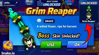 Snake.Io New Event Boss Grim Reaper Unlocked! Best Snake Io Gameplay  screenshot 4