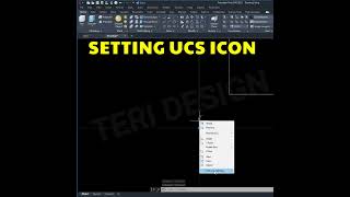 Setting UCS icon di autocad