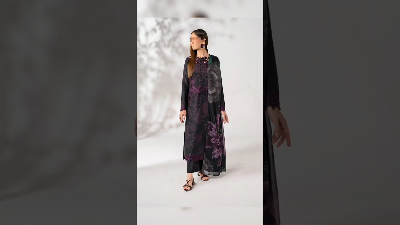 🎀 Iznik Lawn Suit With Embroidered Neck | Chiffon Dupatta 💫 | Printed Unstitched Collection 2025 🌸