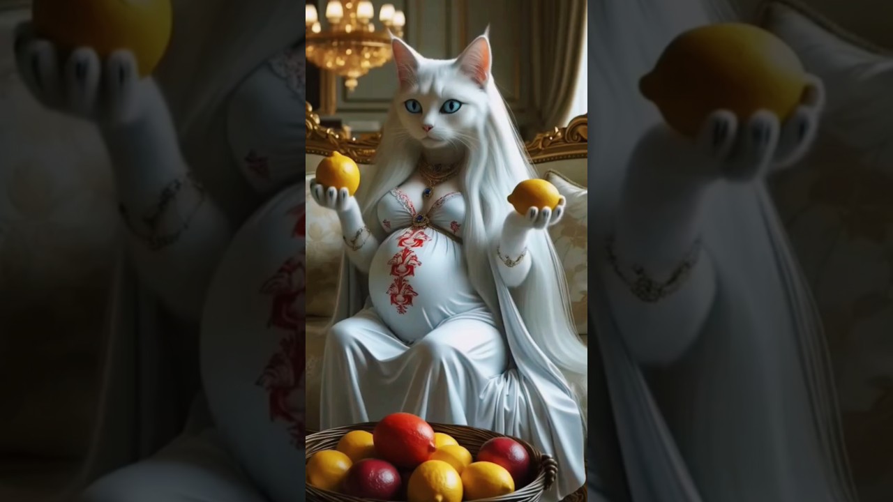 Royal Cat Queen 🍋 | AI Fantasy Art | Majestic Feline Beauty 