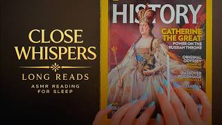ASMR 😴 3 HOURS National Geographic Flip Through & Whispered Reading | Close Whispers