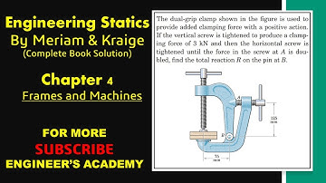 Find the total reaction R on the pin at B. | Frames and Machines | Engineers Academy