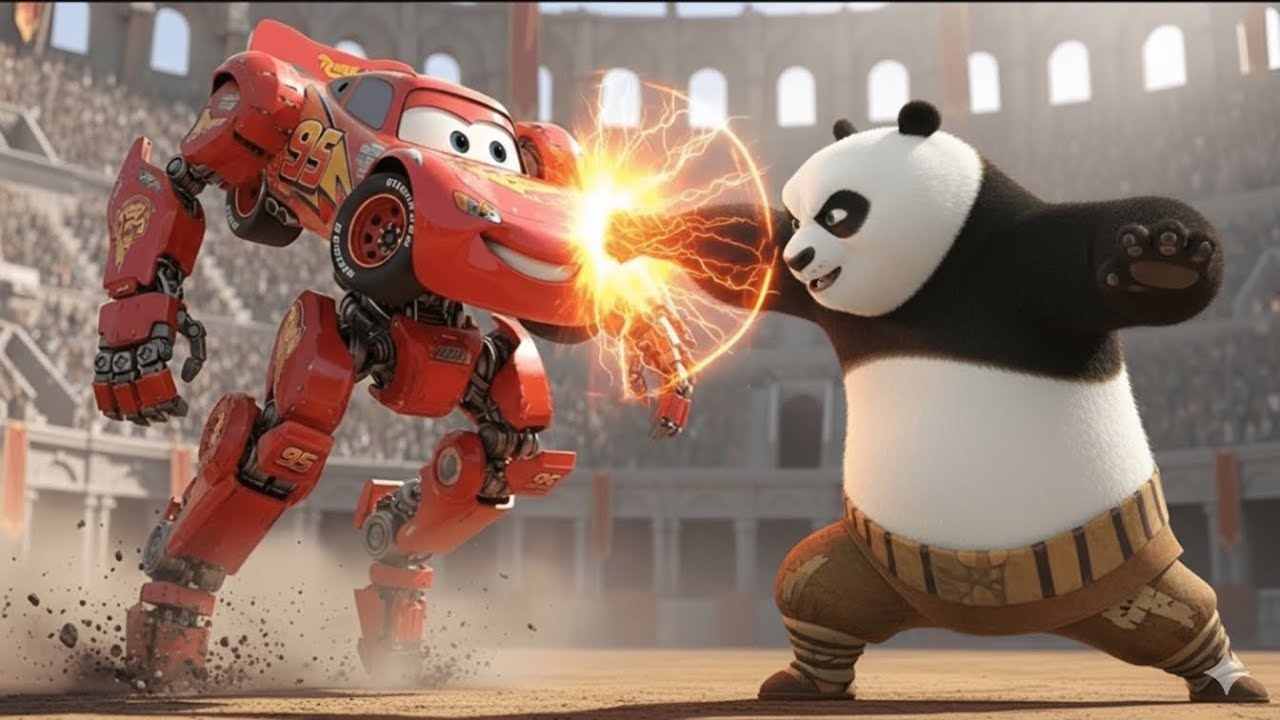 McQueen vs Kung Fu Panda 🔥 EPIC ANGRY FIGHT | Who Is Stronger?