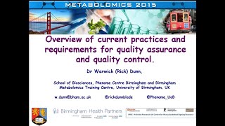 Metabolomics 2015 Workshop - Metabolomics 101