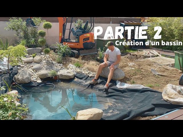 Partie 2 : Pose de la bâche EPDM + réalisation d'une cascade de deux mètres  avec des rochers 😱🌴🌴 