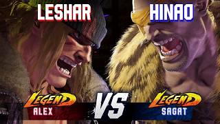 Sf6 Leshar Alex Vs Hinao Sagat High Level Gameplay