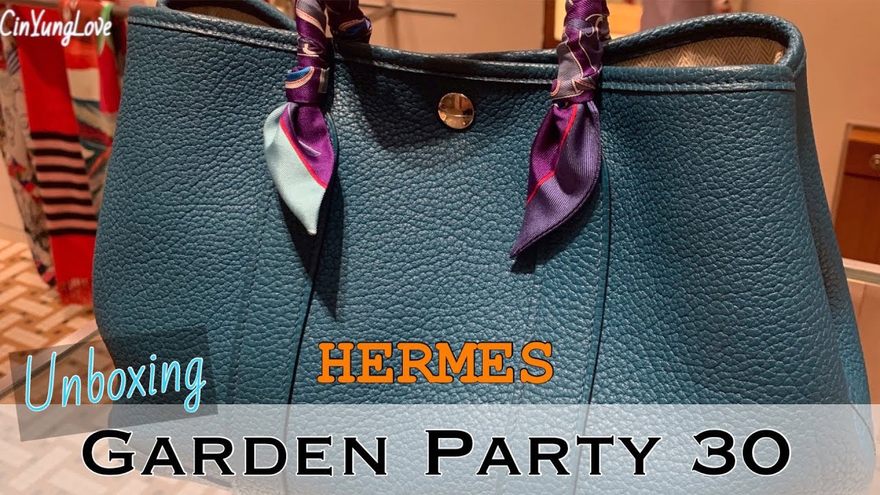 UNBOXING Hermes Garden Party GP 30 And How To Tie Twilly Correctly