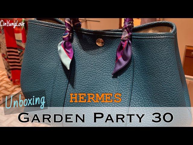 UNBOXING Hermes Garden Party GP 30 And How To Tie Twilly Correctly
