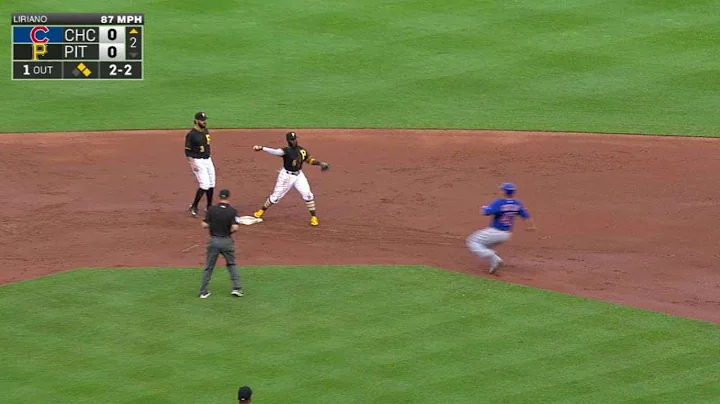 CHC@PIT: Harrison, Jaso combine for a double play