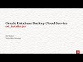 Backing Up Oracle Databases to the Cloud