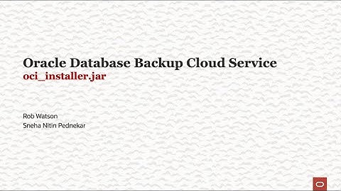 Oracle Database Backup Cloud Service