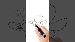 رسم فراشة بطريقة سهلة و خطوات بسيطة #تعلم_الرسم #رسم