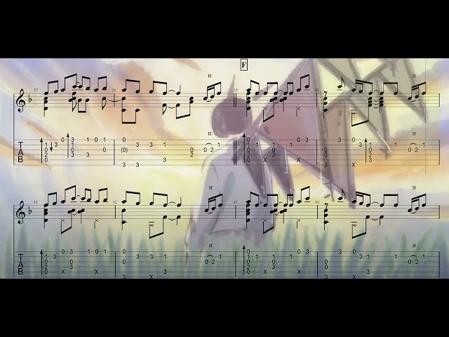 Yorushika) setting sun 斜陽 -ヨルシカ Fingerstyle Guitar (TAB