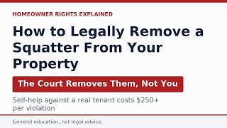 Full How to Legally Remove a Squatter From Your Property News