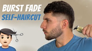 Burst Fade w/ 2 Line Design Self-Haircut Tutorial | How To Cut Your Own Hair
