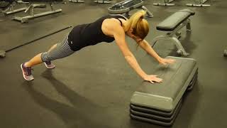 Plank Bench Walk-ups