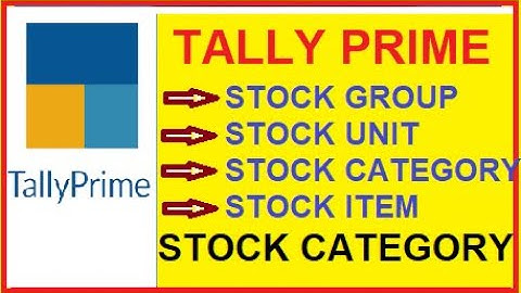 How to Create Stock Item | Group | Stock Category | Stock Unit In Tally II Stock Category Creation