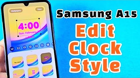 Change size of clock on screen off for samsung A15