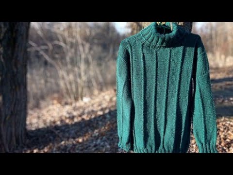 Женский свитер изнаночной гладью спицами