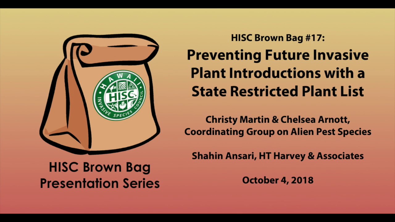 Preventing Future Invasive Plant Introductions with a State Restricted Plant List