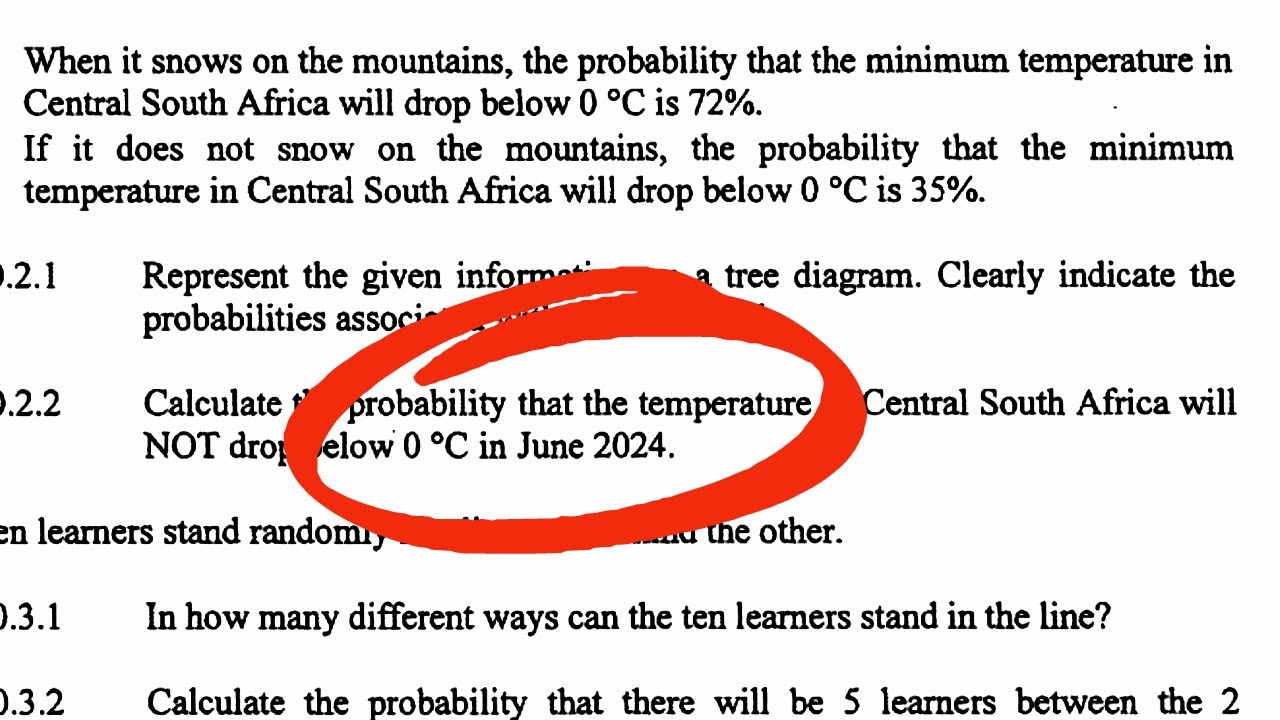 2023 final exam memo probability grade 12 math paper 1 youtube