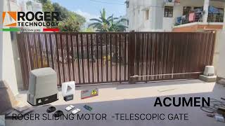 Telescopic gate automation -  ROGER GATE  MOTOR-  ACUMEN 