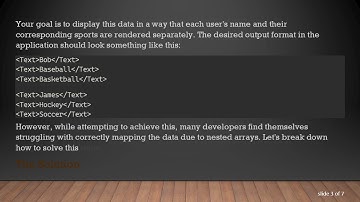 Rendering Nested Arrays in React Native: A Complete Guide to Mapping