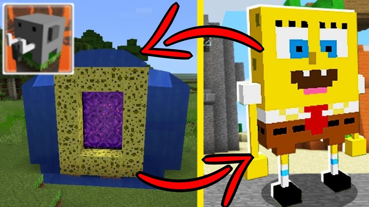 HOW to Make A PORTAL to SPONGEBOB Dimension in Craftsman: Building Craft