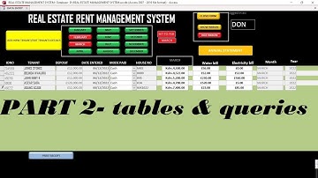 Real Estate Rental Houses Management System using Ms Access and VBA | Part 2 | Tables & Queries