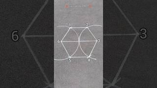 Simple trick to construct a hexagon #geometry #art #idea #tricks