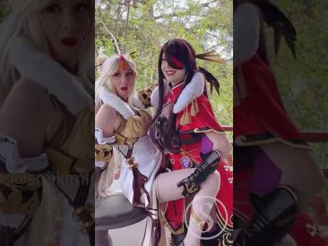 😘🥵Liyue Cosplay Photoshoot BTS #genshin #genshinimpact #beigguang #cosplay #hoyoverse #bts #beidou