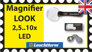 Magnifier set LOOK LED, magnification 2,5x - 10x. Leuchtturm 346665