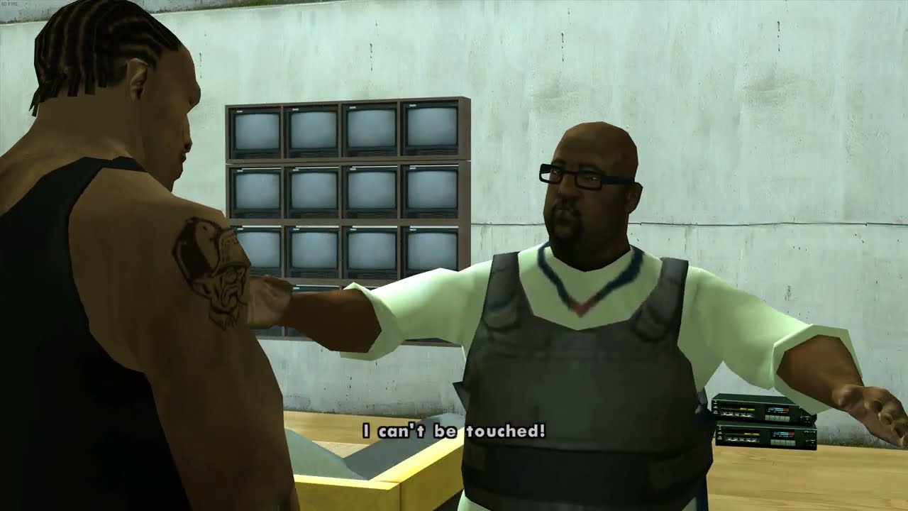 GTA San Andreas - Большой дымовой босс, бой + смерть 4K Ultra 60 кадров в секунду