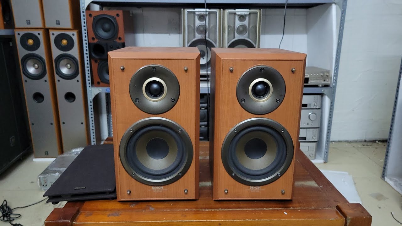 Denon SC F100 speakers with carbon fiber bass drivers and dome
