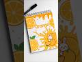 Front page design🍊 #journal #shorts #frontpage #frontpagedesign #notebookdesign #backtoschool