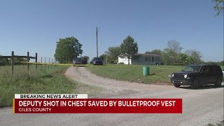 Deputy saved by bulletproof vest