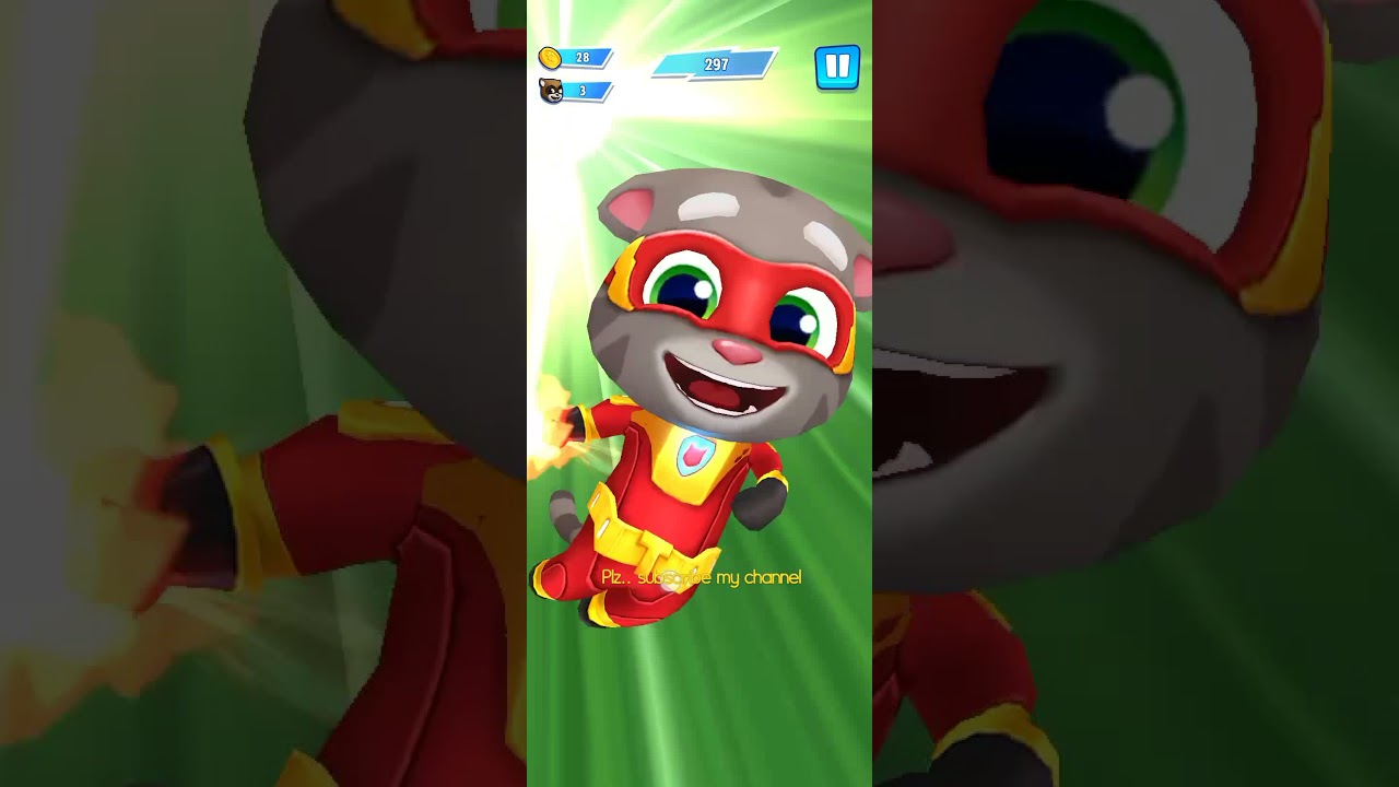 talking Tom hero dash  I fun game I kid game I buddy game I cat run amazing